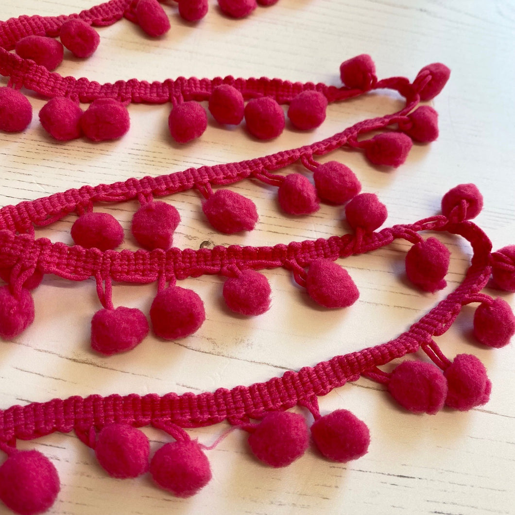 Pom Pom Trim - Pink