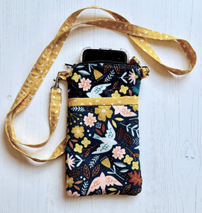 Phone Pouch Sewing Pattern – owl and sewing cat