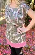 Pleat neck tunic pattern - sizes 10-28