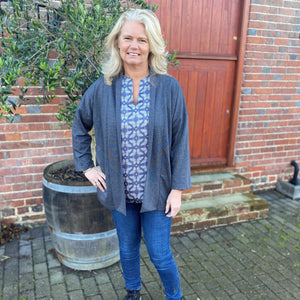 Roll Collar Cardigan Pattern (sizes 10-28) - larger size range