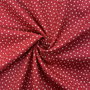 Red Star Cotton Fabric - 1/2mtr
