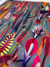 Load image into Gallery viewer, Vibrant flowers velvet fabric - 1/2 mtr