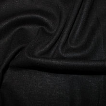 Load image into Gallery viewer, Black viscose linen fabric - 1/2mtr