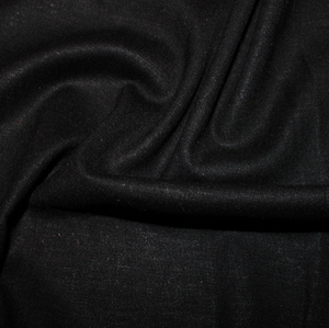 Black viscose linen fabric - 1/2mtr