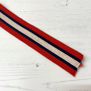 Strapping Red and Navy Stripe - 38mm